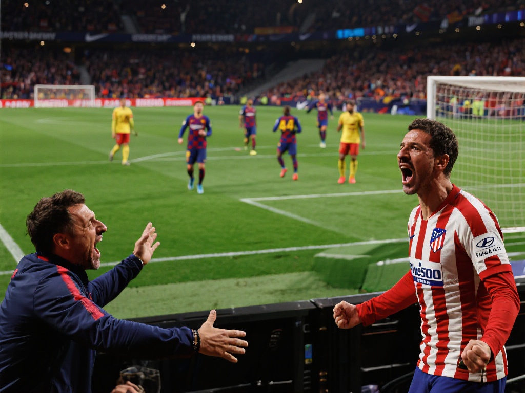 马竞奇迹逆转:93分钟绝平巴萨,4-4荡气回肠 足球场上从不缺乏让人心潮澎湃的逆转故事,